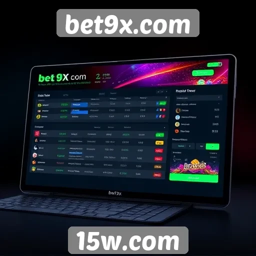 Interface do usuário do bet9x.com em destaque